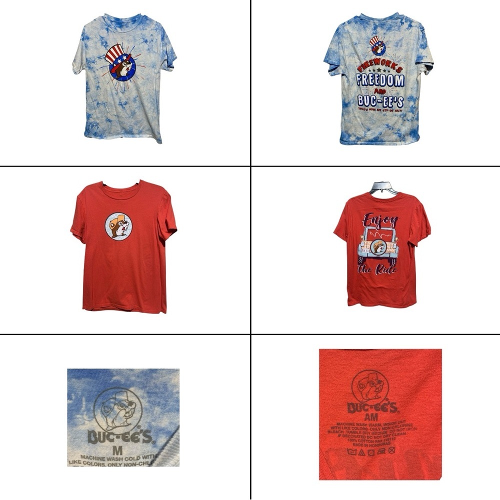Adult Bucc-ees Tee Shirt Bundle of (2) Size Medium